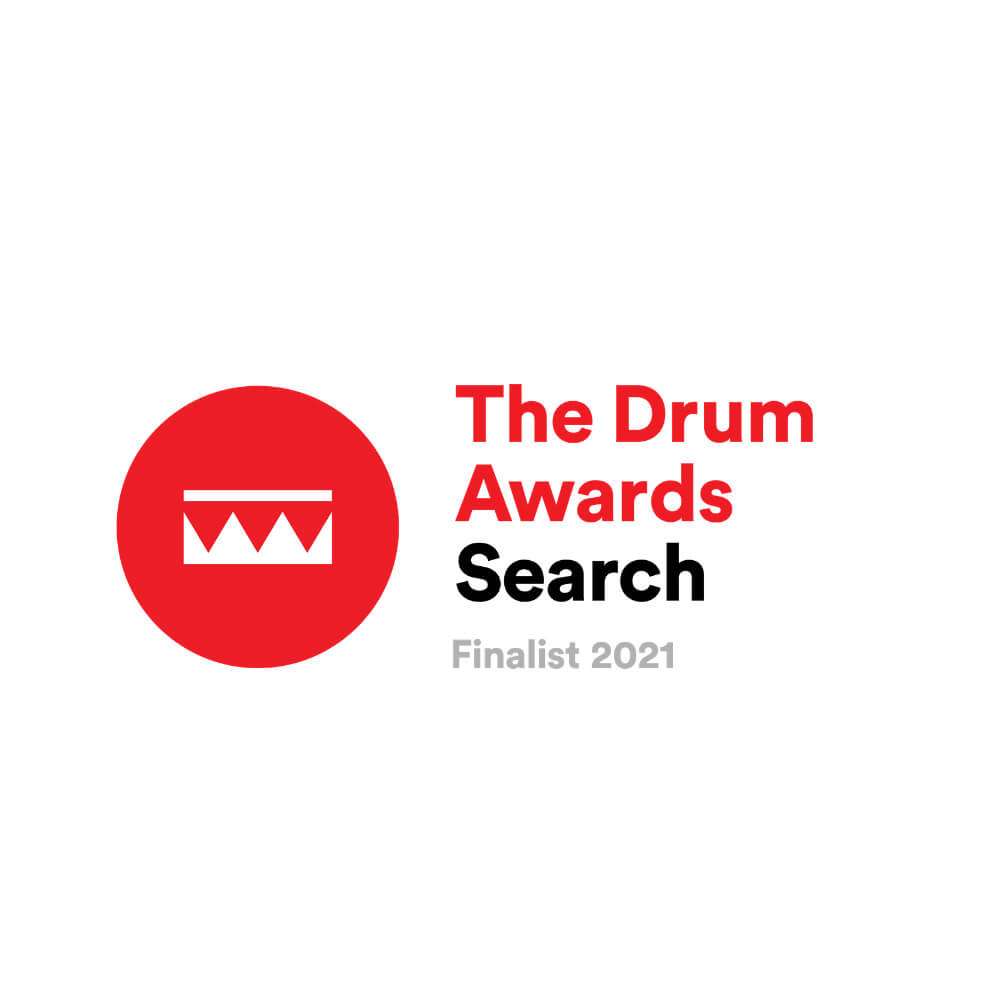The Drum Awards Search Finalist 2021 logo